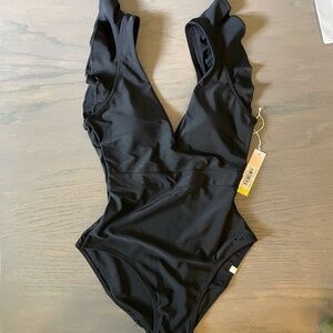 The Ruffle Backflip Summersalt one-piece black